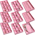 Frebeauty Jewelry Organizer Tray,Stackable Velvet Jewelry Trays,Drawer Inserts Earring Organizer For Women Jewelry Storage Di