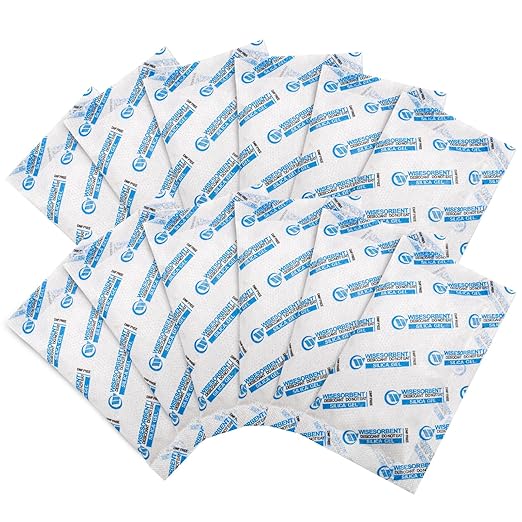 30 Packs 20 Gram Silica Gel Packets, Dessicant Packs for Storage, Moisture Absorber Bag, Humidity Packs