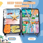 Paterr 7 Pcs Packing Cubes for Travel Kids Day of Week Compression Packing Bags Colorful Luggage Suitcase Organizers Bag for 