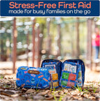 KeepGoing Travel First Aid Kit for Kids – 130 Pc. for Car, Home, Purse, Diaper Bag & Backpack with Latex-Free Bandages - Mini