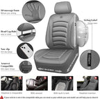 CAR PASS 3D Foam PU Leather Car Seat Covers, Universal Seat Covers Full Sets for Trucks SUV Sedan Automotive Seat Covers Armr