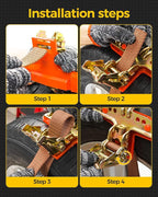 KYX Upgrade Alloy Steel Tire Chains for Car/SUV/Pickup Truks, Adjustable Universal Emergency Snow Chains for Off-road SUV Car