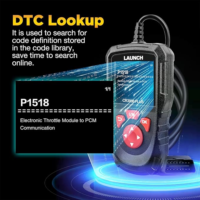 LAUNCH Professional OBD2 Scanner Diagnostic Tool CR3008 Plus,One-Click I/M,Lifetime Update Code Reader,Enhanced Check Engine