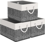 StorageTastic Storage Bin,Collapsible Storage Basket For Organizing,Large Storage Boxes With Rope Handles,Storage Containers,