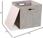 Posprica 3X Thicker Fabric Storage Cubes 13 inch Collapsible Storage Bins for Organization, Cubby Storage Baskets for Organiz