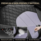 FLORICH Purple Seat Covers for Cars Front Seats Cover Mesh Leather Car Seat Covers Automotive Comfort & Protection Airbag-Com