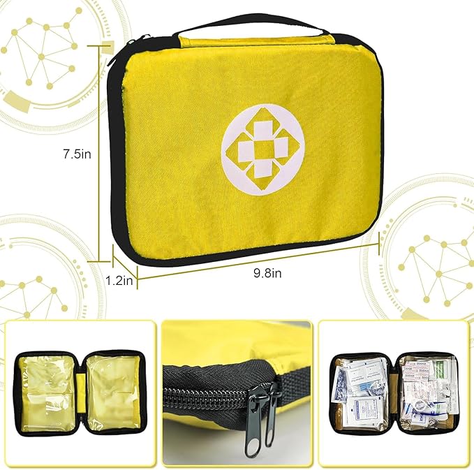 300Piece Small First Aid Kit Refill Supplies for Travel Mini Caming Emergency First Aid Kits Hiking Survival Essential Set fo