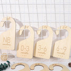 Baby Closet Dividers Wooden - Clothes Size Markers for Babies,Organize Babies Closet Hanger,Baby Nursery Closet Dividers,Newb