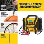 DEWALT DXAEPS14 2000 Peak Battery Amp 12V Automotive Battery Booster Jump Starter/Power Station with 120 PSI Compressor,