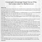 Coverado Car Seat Covers Full Set, Seat Covers for Cars, Front Seat Covers and Back Seat Cover Waterproof Leather Automotive 