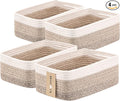 MiniArk Small Storage Baskets for Organizing | Closet Organizer Bins | Shelf Toy Basket | Woven Rope Baskets | Cube Decorativ
