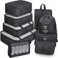 Mossio 9 Set Packing Cubes with Shoe Bag & Electronics Bag - Luggage Organizers Suitcase Travel Accessories