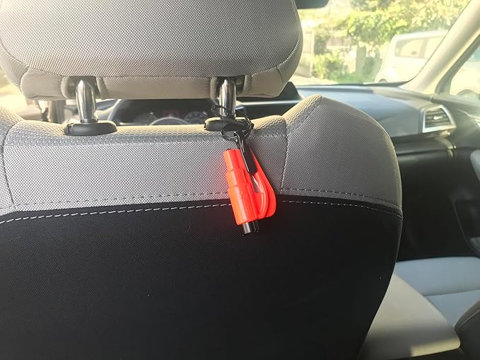 resqme The Original Emergency Keychain Car Escape Tool, 2-in-1 Seatbelt Cutter and Window Breaker, Made in USA, Family Pack o