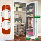Over Door Wrapping Paper Organizer Storage with 3 Removable Drawers & Side Pockets – Dual Use Design with Elastic Straps – Ch