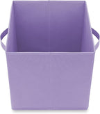 Casafield Set of 6 Collapsible Fabric Cube Storage Bins, Lavender - 11" Foldable Cloth Baskets for Shelves, Cubby Organizers 