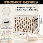 Vizsla Gifts Storage Bins & Boxes with Handles, Dog Mom Dad Lovers Gifts for Women Men Foldable Basket for Organizing, Dog Co