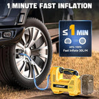Cordless Tire Inflator Air Compressor Compatible With Dewalt 20V Battery, LIVOWALNY Portable Handheld Air Pump with Digital Pressure Gauge for Cars Motorcycles Bikes Sport Balls (No Battery)