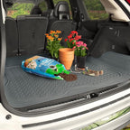 Motor Trend FlexTough™ Heavy Duty Rubber Gray Car Floor Mats All Weather & Jumbo SUV Cargo Liner Full Set - Universal Trim to Fit Automotive Floor Mats & Trunk Mats for Cars Interior Accessories
