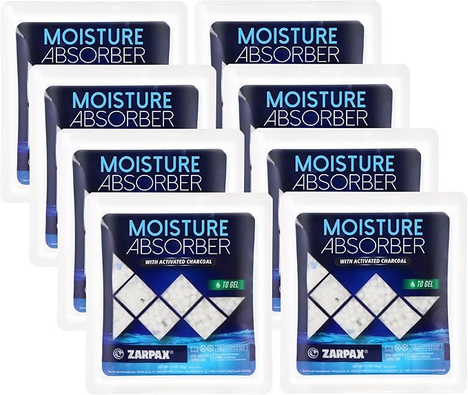 Moisture Absorber Sachets Activated Charcoal 1.4 oz/40g - Remove Excess Moisture In Air - Desiccant Dehumidifier for Closet,