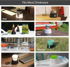HIT PRODUCTS TableCoaster - Original Anti-Spill Table and Desk Cup Holder, Jet Black - RV and Boat Drink Holder, A Tip-Proof 