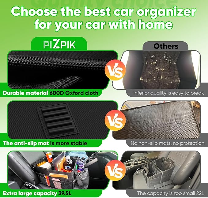 Large Car Seat Organizer with Removable Cooler Bag for the Front or Back Seat for Kids and Adults.Versatile for Use in Multiple Scenarios.