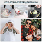 Ice Cream Roll Maker Rolled Ice Cream Machine, Sweet Spot Pan, Instant Cold Plate, Ideal for Making Rolled Ice Cream Soft Serve Slushies Frozen Yogurt Sorbet and Gelatod (Aquamarine)