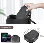 ProCase Travel Size Jewelry Box, Medium Portable Seashell-Shaped Jewelry Case, 2 Layer Mini Jewelry Organizer in PU Leather f