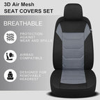 3D Air Mesh Car Seat Covers Front Sets Washable and Breathable Premium Cloth Automotive Vehicle Seat Covers for Cars Interior