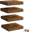 Fun Memories Floating Shelves for Wall, Rustic Wood Wall Mounted Shelves for Bathroom, Bedroom, Living Room and Kitchen, Stor