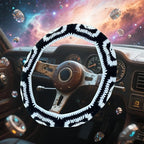 Crochet Steering Wheel Cover,Handmade Rock and Roll Skull Steering Wheel Cover, Skull Wheel Covers Cool Girl & Men, Skeleton Wheel Covers 14-15 in (A Wheel Cover)