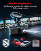 REDTIGER 4K STARVIS 2 Dash Cam Front and Rear, 5GHz WiFi 20MB/s Download, 128GB Card Included, Voice Control, Dash Camera for