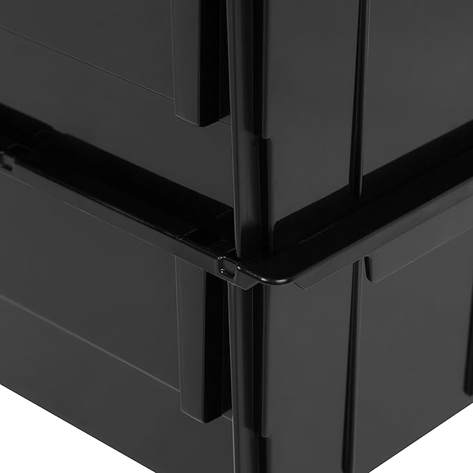 IRIS USA Stackable Storage Bins Open Front, 6 Pack, Plastic Hanging Organizer Caddy Basket for Hardware Crafts, Small Parts, 