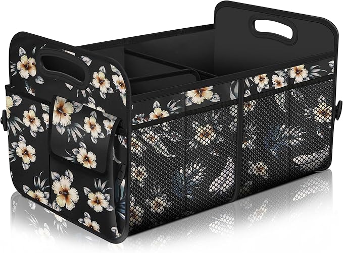 Femuar Car Trunk Organizer,Car Storage Organizer with 72L Large Capacity Waterproof Collapsible and 11 Pockets,Trunk Organizer for Car