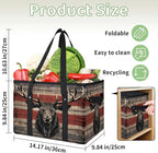 Reusable Grocery Bags Heavy Duty Shopping Bags Foldable Large Tote Bags with Long Handles & Hard Bottom
