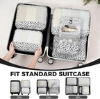 BAGAIL 9 Set Packing Cubes with Packing List Luggage Packing Organizers for Travel Accessories (Grey leopard)