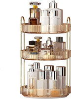 YCIA&DONE 360 Rotating Makeup Organizer and Storage for Vanity Countertop 3 Tiers, High Capacity Cosmetic Skincare Perfume Or