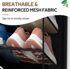 MISSLO 30 Pairs Over the Door Shoe Organizer Breathable Mesh Hanging Shoe Rack for Closet Storage with Wide Deep Pockets 10 T
