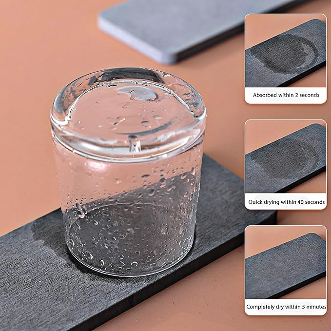 NiuYichee 2 Pcs Water Absorbing Stone Trays, Kitchen/Bathroom Sink Soap Dish, Diatomite Tray Used for Hand Soap & Cosmetic Bo