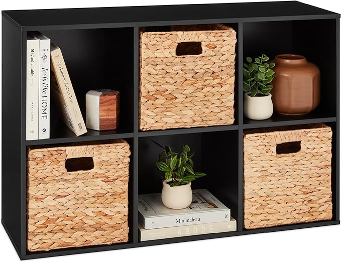 Best Choice Products 6-Cube Storage Organizer, 11in Shelf Opening, Bookcase, Display Shelf, Customizable w/ 3 Removable Back 