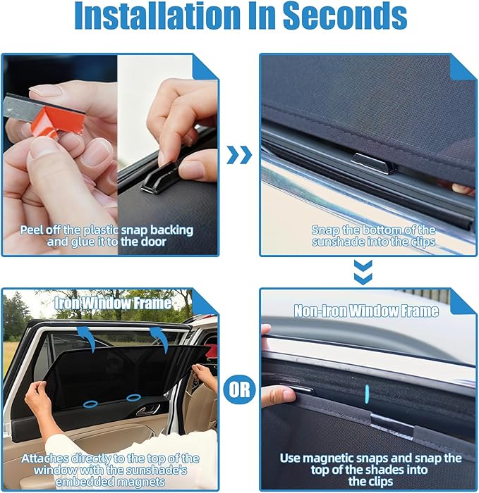 Car Window Shades for 2021-2023 Kia Sorento - Rear Side Window Sun Shade for Baby, Breathable Mesh Car Privacy Window Covers, UV Protection and Heat Insulation for Road Trips, Napping, Camping