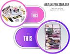 Sorbus Acrylic Makeup Organizer Set, 7-Drawer Vanity & Countertop Cosmetic Storage with Small & Wide Drawers, Purple Makeup S