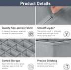 Joyoldelf Sock Drawer Organizer Divider 4 Packs Underwear Organizer, 2 x 24 Cell + 2 x 16 Cell Closet Organizers and Storage 