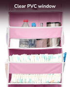 ULG 1 Pack Over Door Organizer with 5 Large Pockets 10 Mesh Side Pockets, 44 lbs Weight Capacity Hanging Storage Organizer wi