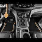 CAR PASS Microfiber Steering Wheel Cover and Waterproof Car Floor Mats,Leather Universal Car Combo Fit for 95% Truck,SUV,Cars
