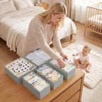 GRANNY SAYS Drawer Organizer Clothes, 12 Pack Dresser Organizer Bins for Nursery, Closet Organization and Storage Dividers fo