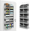 10-Pocket Over the Door Organizer with Heavy-Duty 600D Oxford Fabric, Upgraded Hooks with Silicone Protectors for Dorm, Close