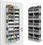 10-Pocket Over the Door Organizer with Heavy-Duty 600D Oxford Fabric, Upgraded Hooks with Silicone Protectors for Dorm, Close