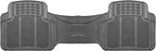FH Group Car Floor Mats - Heavy-Duty Rubber for Cars, Universal Fit 3 Rows Full Set, Trimmable ClimaProof Floor Mats, For SUVs, Truck, Gray