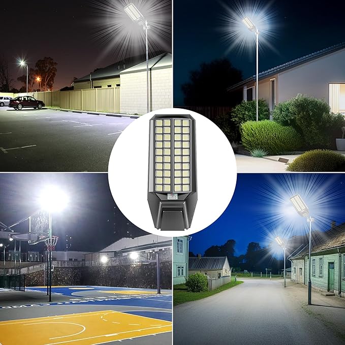 loyoele 900000LM 10000W Solar Street Lights Outdoor – LED Solar Light with Motion Detection, Dusk to Dawn, Weatherproof, Ideal for Security Lighting in Driveways and Parking Lots