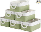 Storage Baskets for Shelves 11.8x7.9x5.2 Inch, Foldable Fabric Storage Bins with Handles, Small Storage Baskets for Organizin